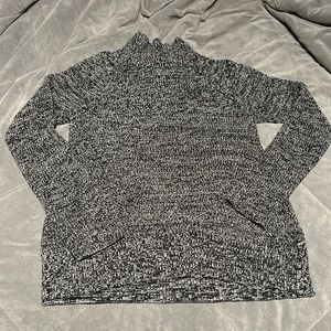 Black and white turtleneck for women